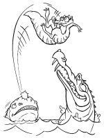 A coloring page of ice age
